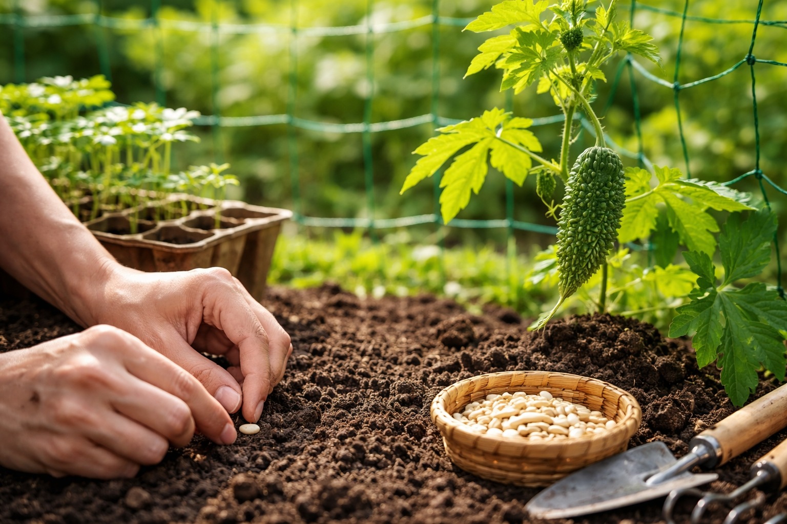 ゴーヤ 育て方 種からって難しい？