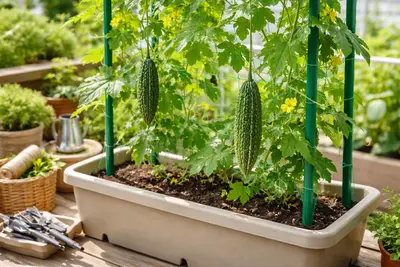 ゴーヤの育て方：プランター栽培と支柱設置のコツ