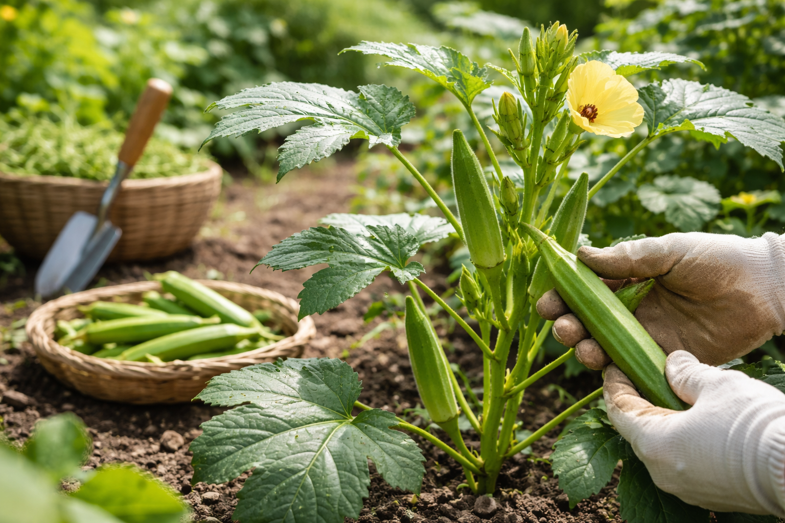 オクラ 育て方 家庭菜園って難しい？