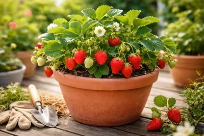 いちごの育て方：鉢植えで実らせるコツ