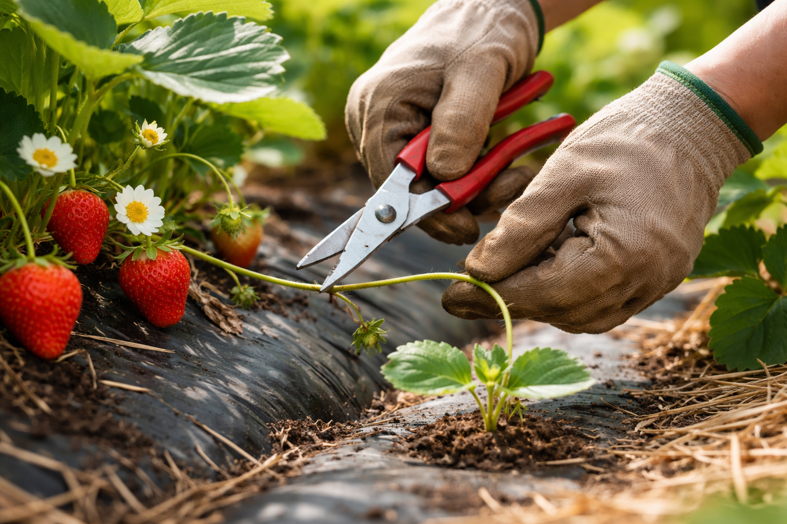 いちご 育て方 ランナー 切り方はどうする？