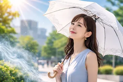 遮熱の日傘は「暑さの体感」を下げやすい