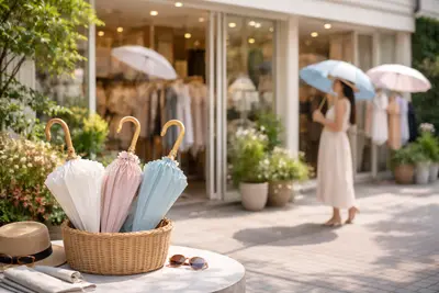 日傘サンバリアの店舗販売は神戸で一部商品のみ（直営店なし）