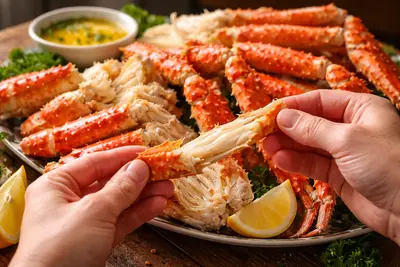 カニの食べ方：足は「関節で分けて、切れ目を入れて、抜く」でOK