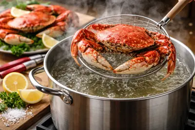 カニの茹で方：塩は「海水くらい」で、沸騰してから入れるのが基本